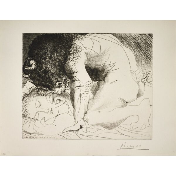 Picasso, Pablo, Minotaure caressant une dormeuse, Suite Vollard 93, 1993