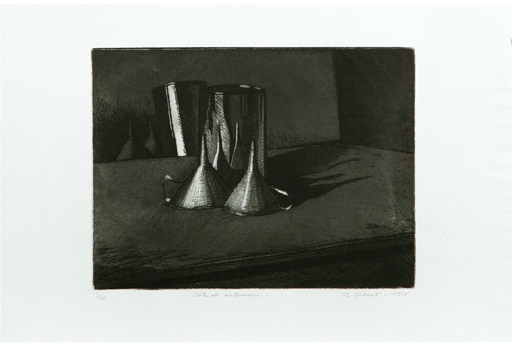 Sécheret, Jean-Baptiste, Boîte et entonnoirs, 1986