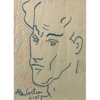 Portrait d'homme par Jean Cocteau, circa 1958