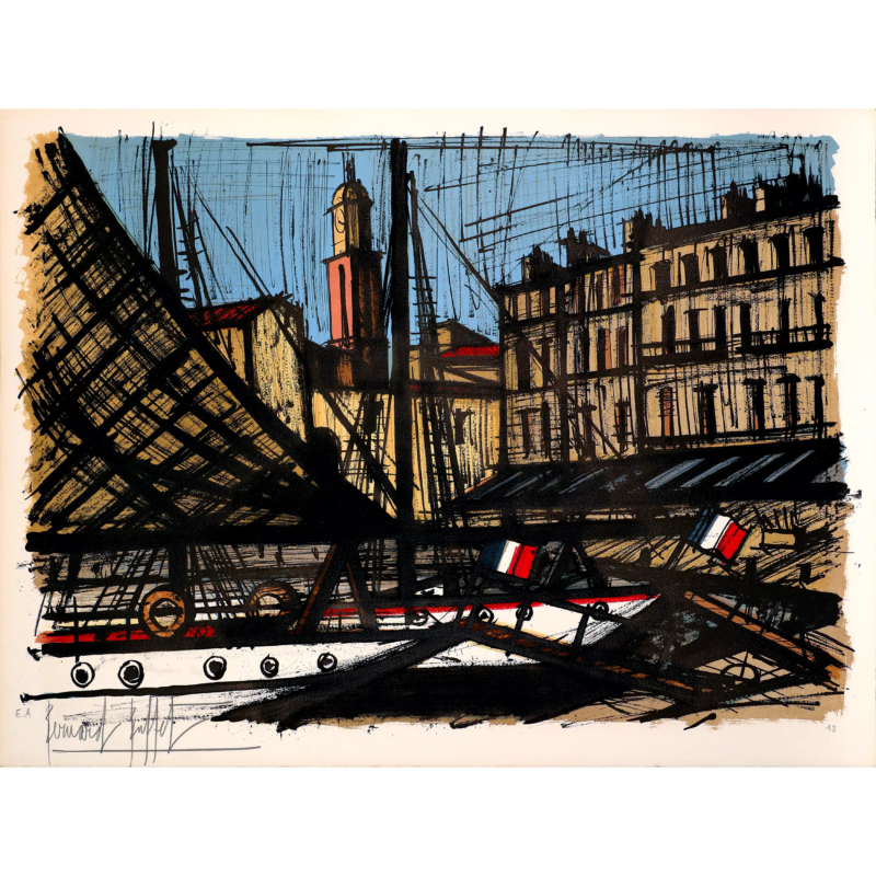 Buffet, Bernard, Le Quai de Suffren et les Yachts, 1979 - Galerie